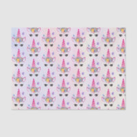 Unicorne tendance avec couronne et papillons flora