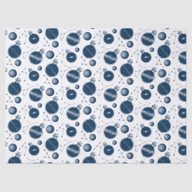 Papier Mousseline Univers dans une bouteille (Recto)