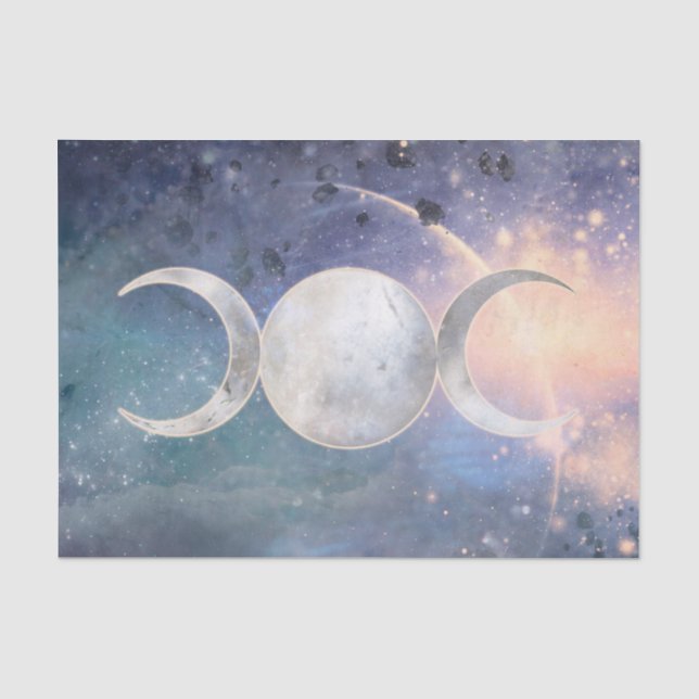 Papier Mousseline Univers Triple Lune Céleste Goddess Moonstone (Recto)