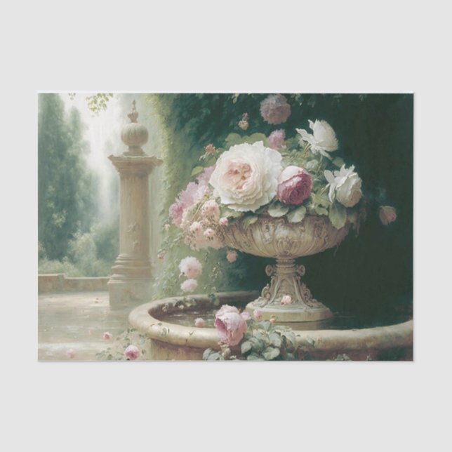 Papier Mousseline Urn Jardin Français (Recto)
