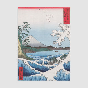 Papier Mousseline Utagawa Hiroshige - Mer au large de Satta, provinc