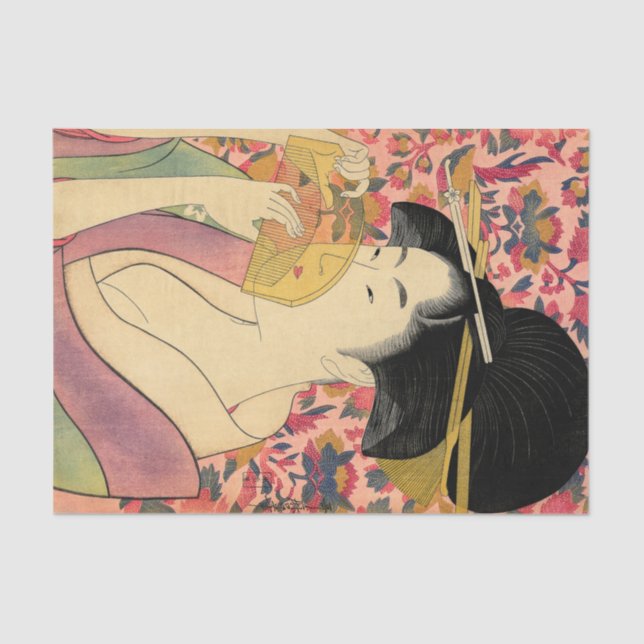 Papier Mousseline Utamaro : Kushi (Comb). (Recto)