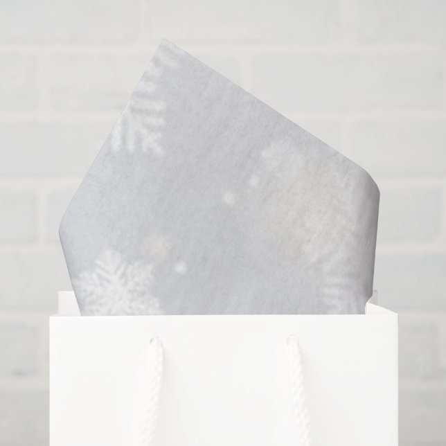 Papier Mousseline Vacances neige aquarelle   (Sac cadeau)