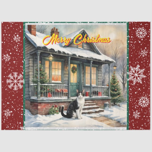 Papier Mousseline Vacances Noël belle collection tendance (Recto)