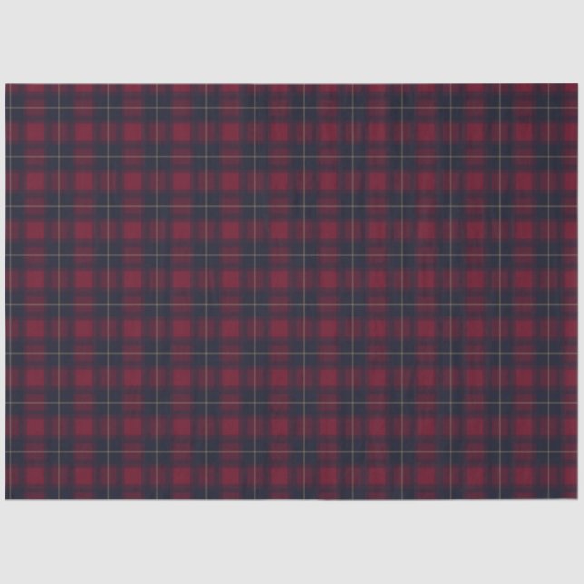Papier Mousseline Vacances Red Plaid (Recto)