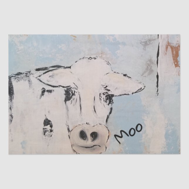 Papier Mousseline Vache à MOO (Recto)