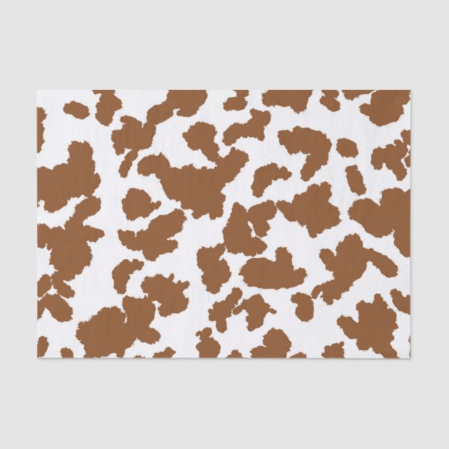 Papier Mousseline Vache Brown Et Blanche Cacher Motif fourrure (Recto)