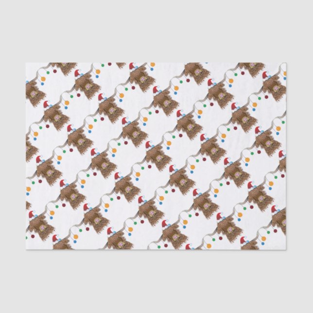 Papier Mousseline Vache de Noël (Recto)