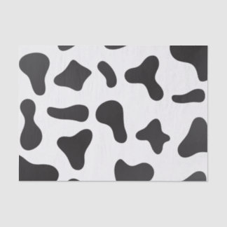 Papier Mousseline Vache douce noir et blanc