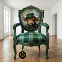Vache Irlandaise des Highlands Découpage Rustique