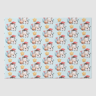 Papier Mousseline Vache souriante mignonne adorable Anniversaire