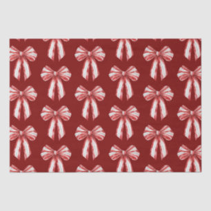 Papier Mousseline Vaches de menthe blanche rouge Noël