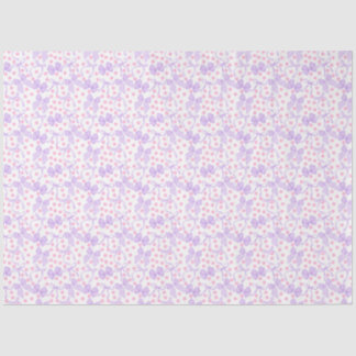 Papier Mousseline Vaches pourpres avec points roses