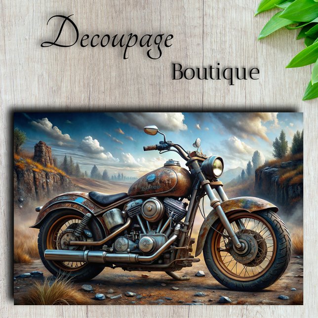 Papier Mousseline Vagabond de Fer (Iron Wanderer Decoupage Tissue Paper                    )
