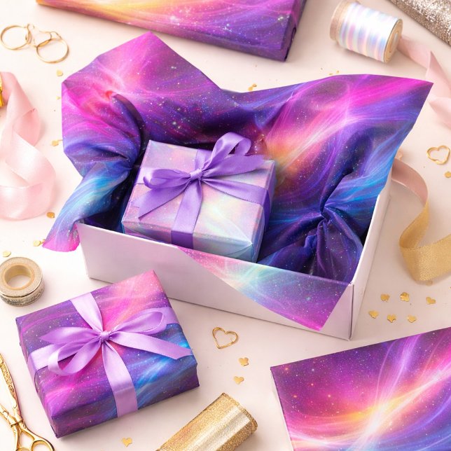 Papier Mousseline Vague Néon Vibrante (Créateur téléchargé)