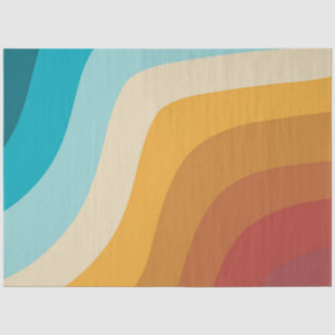 Papier Mousseline Vagues Abstraites Arc-en-ciel coloré