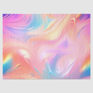 Papier Mousseline Vagues abstraites roses bleues jaunes néon tendanc