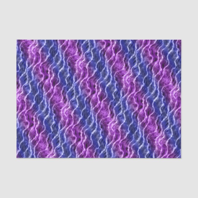 Papier Mousseline vagues encrées - dégradés violets : (Recto)