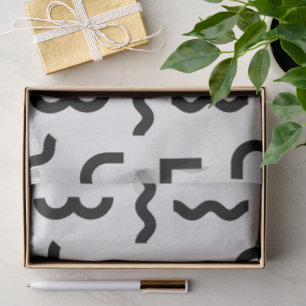 Papier Mousseline Vagues et formes Memphis Abstraites
