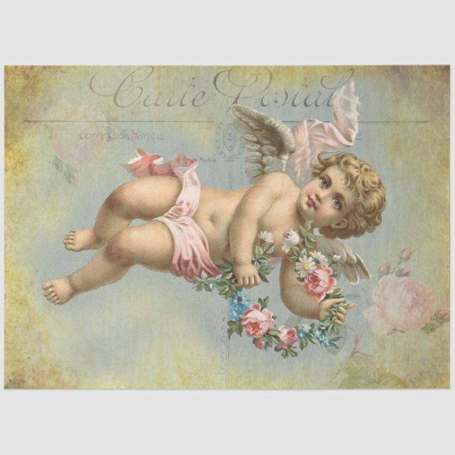 Papier Mousseline Valentine Cherub, d'inspiration française  (Recto)