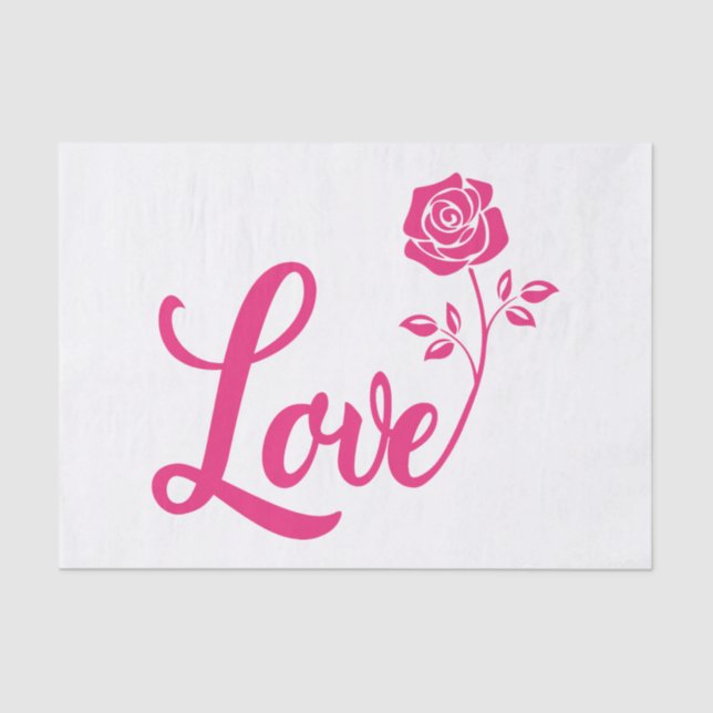 Papier Mousseline Valentine vous tous pour toujours Tissue Paper (Recto)