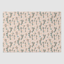 Valentines Coeurs et Clés Papier Tissu