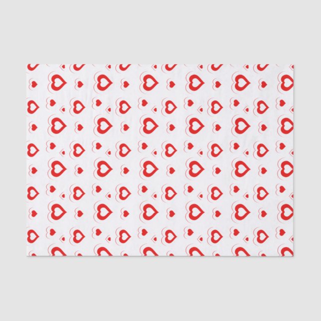 Papier Mousseline Valentines moderne Motif de coeur (Recto)