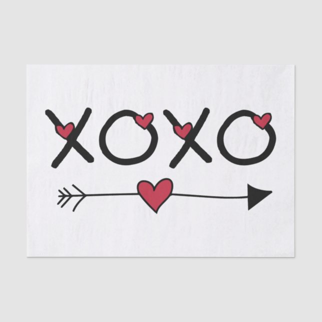 Papier Mousseline Valentines XOXO (Recto)
