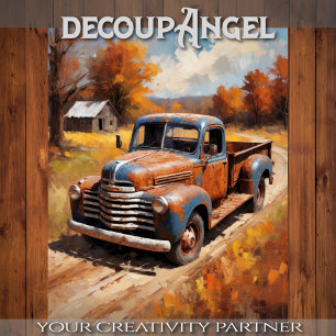 Papier Mousseline Van à la fin du travail - Découpage -