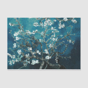 Papier Mousseline Van Gogh Almond Blossoms Dark Turquoise