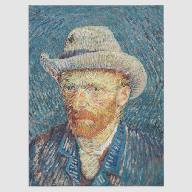 Papier Mousseline Van Gogh - Autoportrait avec un Casquette gris (Créateur téléchargé)