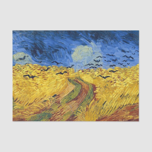 Papier Mousseline Van Gogh Champs de blé Impressionniste Peinture (Recto)