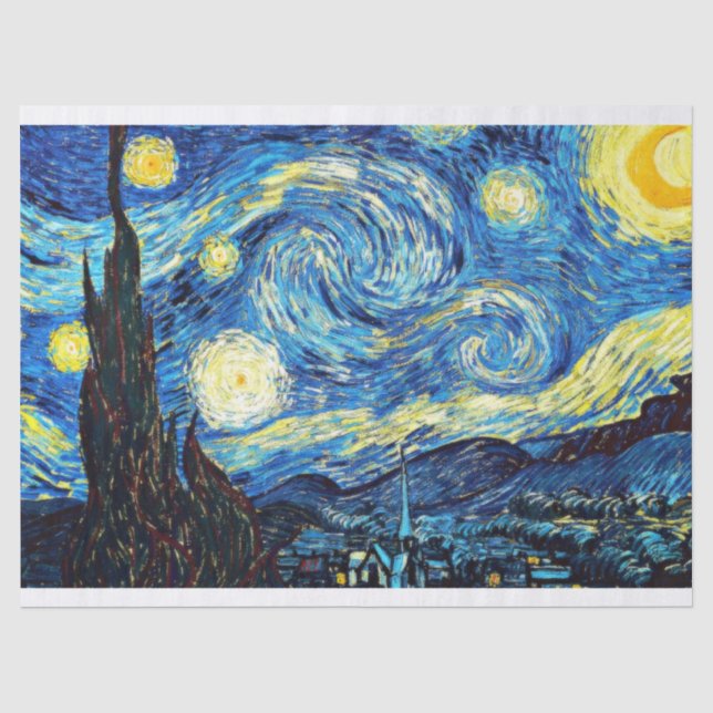 Papier Mousseline Van Gogh - Nuit étoilée (Recto)