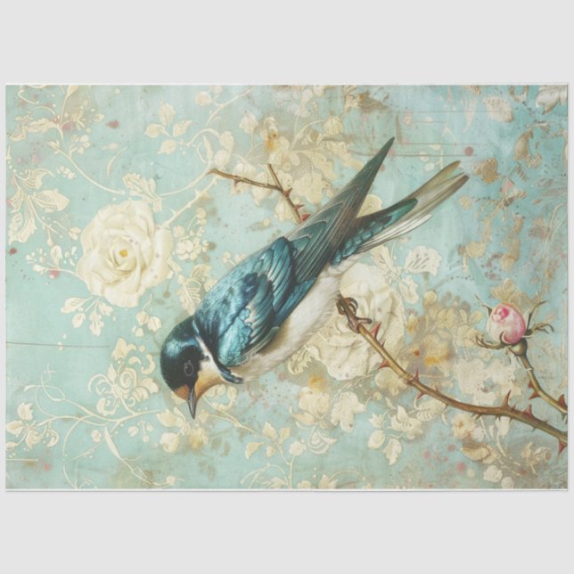 Papier Mousseline Vapeur bleue (Recto)