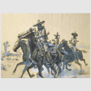 Papier Mousseline "Vaqueros" Art occidental de Charles M Russell