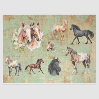 Papier Mousseline Variété Cheval pour Découpage, Arrière - plan Vint