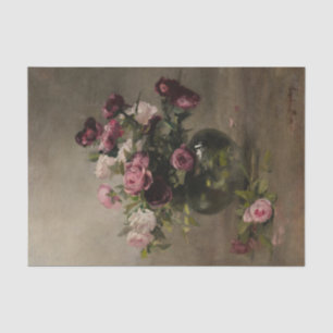 Papier Mousseline Vase de Roses par Eva Gonzales Tissue Paper