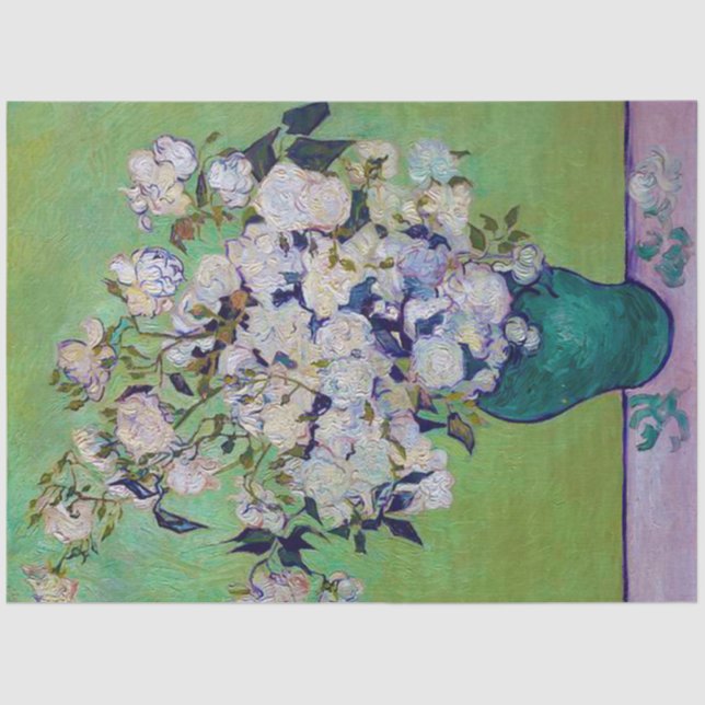 Papier Mousseline Vase de Roses, Vincent van Gogh (Recto)