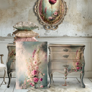 Papier Mousseline Vase fantaisiste de rêve et nature morte florale