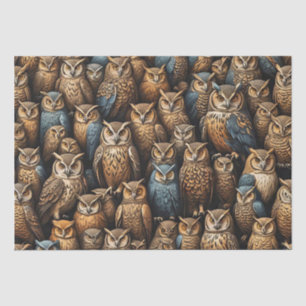 Papier Mousseline Veille nocturne : Motif du rassemblement des hibou