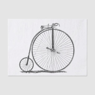 Papier Mousseline Vélo à grande roue Penny Farthing