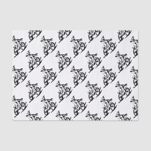 Papier Mousseline Vélo et cavalier simples de Motorcross (Recto)