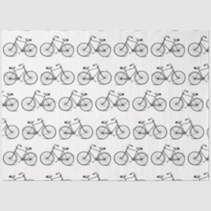 Papier Mousseline Vélo vintage Vélo Noir Blanc