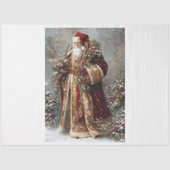 Papier Mousseline Velvet Père Noël (Recto)