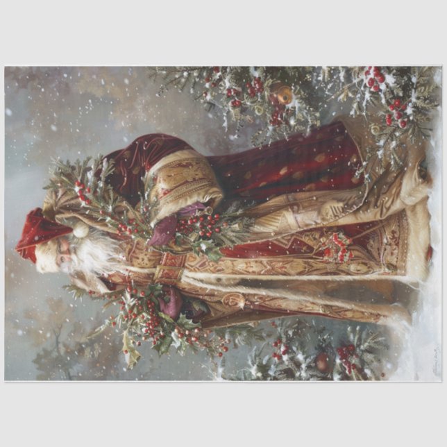 Papier Mousseline Velvet Père Noël (Recto)