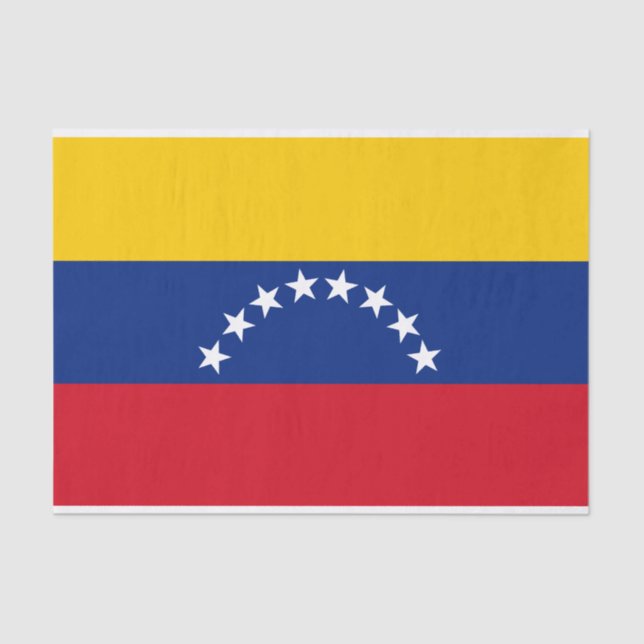 Papier Mousseline Venezuela : drapeau patriotique vénézuélien (Recto)