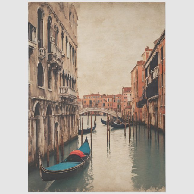 Papier Mousseline Venise Italie Découpage  (Recto)
