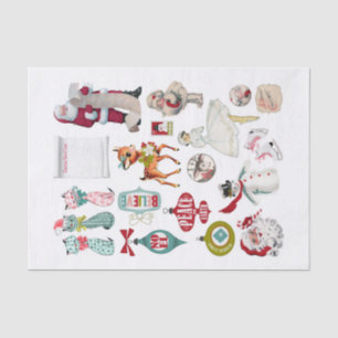 Papier Mousseline Véritable (pas AI) Art de Noël rétro Vintage