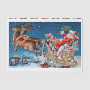 Papier Mousseline Véritable (pas AI) Vintage, Victorian Père Noël Sl