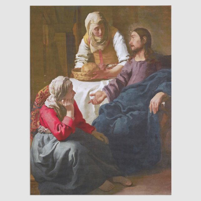 Papier Mousseline Vermeer - Christ dans la Maison de Martha et Marie (Créateur téléchargé)
